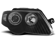 Lampy przednie ANGEL EYES BLACK VW PASSAT B6 3C 03.05-10