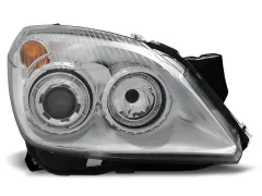 Lampy przednie OPEL ASTRA H 03.04-09 ANGEL EYES CHROME największy sklep tuningowy w Polsce!