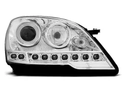 Lampy przednie (+DRL) CHROME MERCEDES W164 ML M-KLASA 08- największy sklep tuningowy w Polsce!