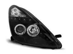 Lampy przednie TOYOTA CELICA T230 99-05 ANGEL EYES BLACK największy sklep tuningowy w Polsce!