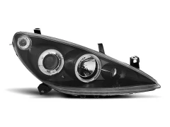 Lampy przednie PEUGEOT 307 04.01-06.05 ANGEL EYES BLACK