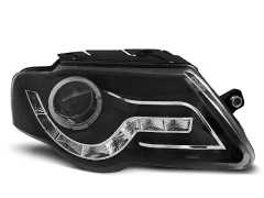 Lampy przednie (+DRL) BLACK VW PASSAT B6 3C 03.05-10