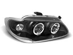 Lampy przednie RENAULT MEGANE / SCENIC 96-99 ANGEL EYES BLACK największy sklep tuningowy w Polsce!