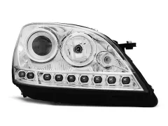 Lampy przednie (+DRL) CHROME MERCEDES W164 ML M-KLASA 05-07 największy sklep tuningowy w Polsce!