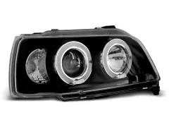 Lampy przednie RENAULT CLIO 06.90-95 ANGEL EYES BLACK największy sklep tuningowy w Polsce!
