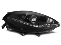 Lampy przednie FIAT BRAVO II 07-15  (+DRL) BLACK największy sklep tuningowy w Polsce!