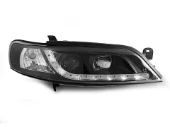 Lampy przednie OPEL VECTRA B 11.95-12.98 (+DRL) BLACK największy sklep tuningowy w Polsce!