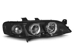 Lampy przednie OPEL VECTRA B 11.95-12.98 ANGEL EYES BLACK największy sklep tuningowy w Polsce!