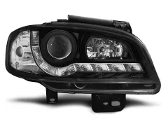 Lampy przednie (+DRL) BLACK SEAT IBIZA/CORDOBA 09.99-03.02 największy sklep tuningowy w Polsce!