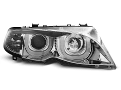 Lampy przednie ANGEL EYES 3D CHROME BMW E46 09.01-03.05 S/T