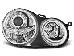 Lampy przednie ANGEL EYES CHROME VW POLO 9N 11.01-04.05 największy sklep tuningowy w Polsce!