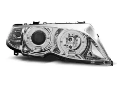 Lampy przednie ANGEL EYES CHROME BMW E46 09.01-03.05 największy sklep tuningowy w Polsce!