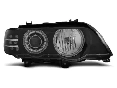 Lampy przednie XENON ANGEL EYES BLACK LED INDICATOR BMW X5 E53 09.99-10.03 największy sklep tuningowy w Polsce!