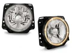 Lampy przednie ANGEL EYES CHROME VW GOLF II 2 08.83-08.91 największy sklep tuningowy w Polsce!