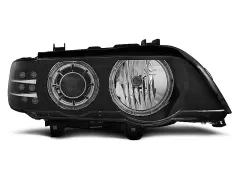 Lampy przednie ANGEL EYES BLACK LED INDICATOR BMW X5 E53 09.99-10.03 największy sklep tuningowy w Polsce!
