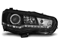 Lampy przednie MITSUBISHI LANCER 8 08-16 (+DRL) BLACK największy sklep tuningowy w Polsce!