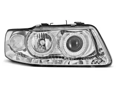 Lampy przednie ANGEL EYES CHROME AUDI A3 09.00-05.03 największy sklep tuningowy w Polsce!