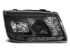 Lampy przednie (+DRL) BLACK VW BORA 09.98-05.05 największy sklep tuningowy w Polsce!