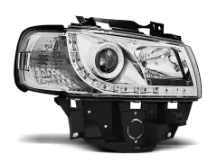 Lampy przednie (+DRL) CHROME VW T4 08.96-03.03 BUS największy sklep tuningowy w Polsce!