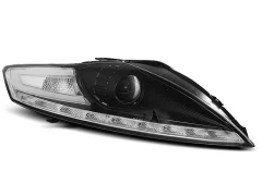 Lampy przednie FORD MONDEO 07.07-11.10 (+DRL) BLACK LED INDICATOR