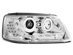 Lampy przednie (+DRL) CHROME VW T5 04.03-08.09 największy sklep tuningowy w Polsce!