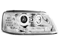 Lampy przednie (+DRL) CHROME VW T5 04.03-08.09