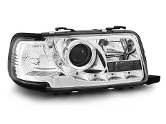 Lampy przednie (+DRL) CHROME AUDI 80 B4 09.91-04.96 największy sklep tuningowy w Polsce!
