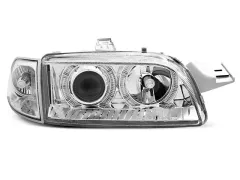 Lampy przednie FIAT PUNTO 1 11.93-09.99 ANGEL EYES CHROME największy sklep tuningowy w Polsce!
