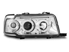 Lampy przednie ANGEL EYES CHROME AUDI 80 B4 09.91-04.96 największy sklep tuningowy w Polsce!