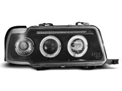 Lampy przednie ANGEL EYES BLACK AUDI 80 B4 09.91-04.96 największy sklep tuningowy w Polsce!
