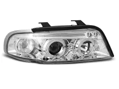 Lampy przednie ANGEL EYES CHROME AUDI A4 11.94-12.98 największy sklep tuningowy w Polsce!