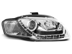 Lampy przednie (+DRL) CHROME AUDI A4 B7 11.04-03.08