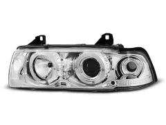 Lampy przednie ANGEL EYES CHROME BMW E36 12.90-08.99 S/C/T największy sklep tuningowy w Polsce!