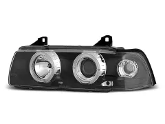 Lampy przednie ANGEL EYES BLACK BMW E36 12.90-08.99 S/C/T największy sklep tuningowy w Polsce!