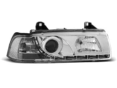 Lampy przednie (+DRL) CHROME BMW E36 12.90-08.99 największy sklep tuningowy w Polsce!