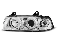 Lampy przednie ANGEL EYES CHROME BMW E36 12.90-08.99 C/C największy sklep tuningowy w Polsce!
