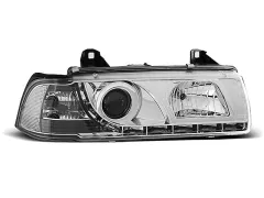 Lampy przednie (+DRL) CHROME BMW E36 12.90-08.99 największy sklep tuningowy w Polsce!