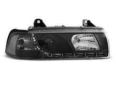 Lampy przednie (+DRL) BLACK BMW E36 12.90-08.99 największy sklep tuningowy w Polsce!