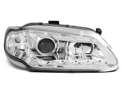 Lampy przednie RENAULT MEGANE/SCENIC 96-02.99 (+DRL) CHROME największy sklep tuningowy w Polsce!