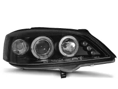 Lampy przednie OPEL ASTRA G 02.98-02.04 ANGEL EYES BLACK największy sklep tuningowy w Polsce!