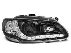 Lampy przednie RENAULT MEGANE/SCENIC 96-02.99 (+DRL) BLACK największy sklep tuningowy w Polsce!