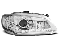 Lampy przednie RENAULT MEGANE/SCENIC 96-02.99 (+DRL) CHROME największy sklep tuningowy w Polsce!