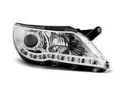 Lampy przednie (+DRL) CHROME VW TIGUAN 10.07-11 największy sklep tuningowy w Polsce!