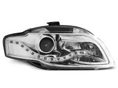 Lampy przednie (+DRL) CHROME AUDI A4 B7 11.04-03.08 największy sklep tuningowy w Polsce!