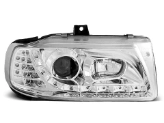 Lampy przednie (+DRL) CHROME SEAT IBIZA/CORDOBA/ POLO VARIANT, SEDAN 10.93-08.99