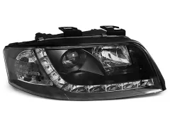 Lampy przednie (+DRL) BLACK AUDI A6  06.01-05.04 największy sklep tuningowy w Polsce!