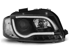 Lampy przednie TUBE LIGHT BLACK AUDI A3 8P 05.03-03.08 największy sklep tuningowy w Polsce!