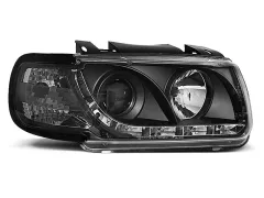Lampy przednie (+DRL) BLACK VW POLO 6N 10.94-09.99 HATCHBACK największy sklep tuningowy w Polsce!