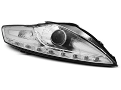 Lampy przednie FORD MONDEO 07.07-11.10 (+DRL) CHROME LED INDICATOR