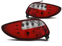 Lampy tylne PEUGEOT 206 10.98- RED WHITE największy sklep tuningowy w Polsce!